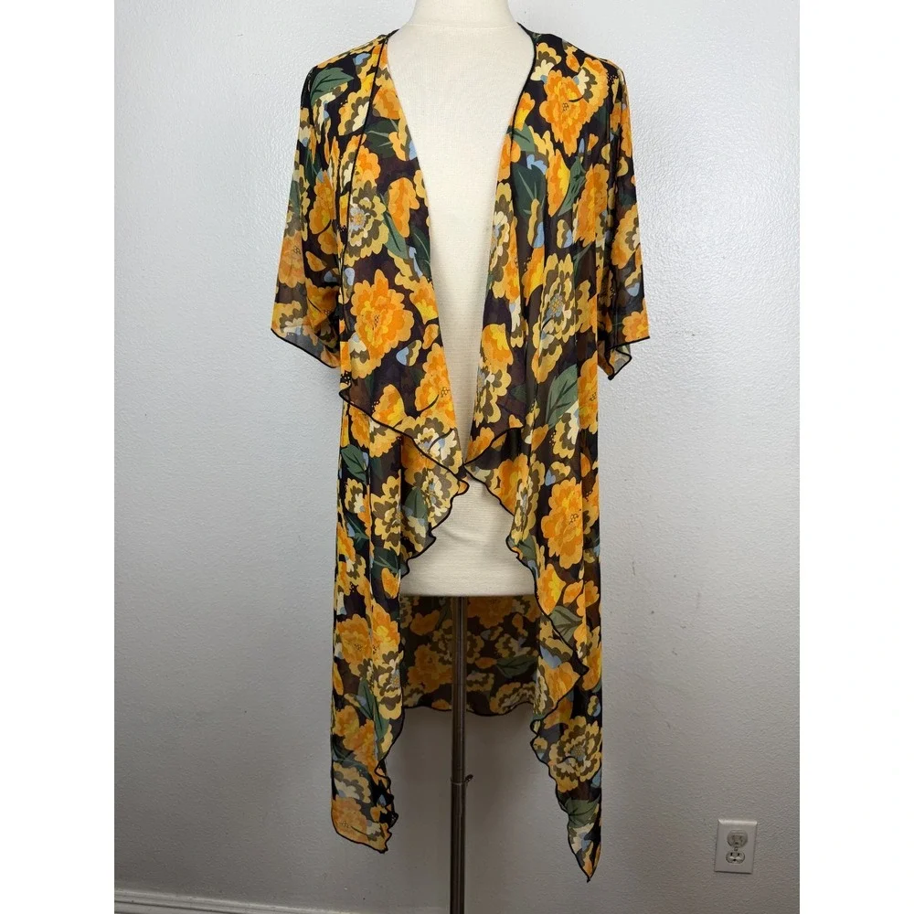 NWOT LuLaRoe SHIRLEY Floral Kimono Duster Multi Color Size S